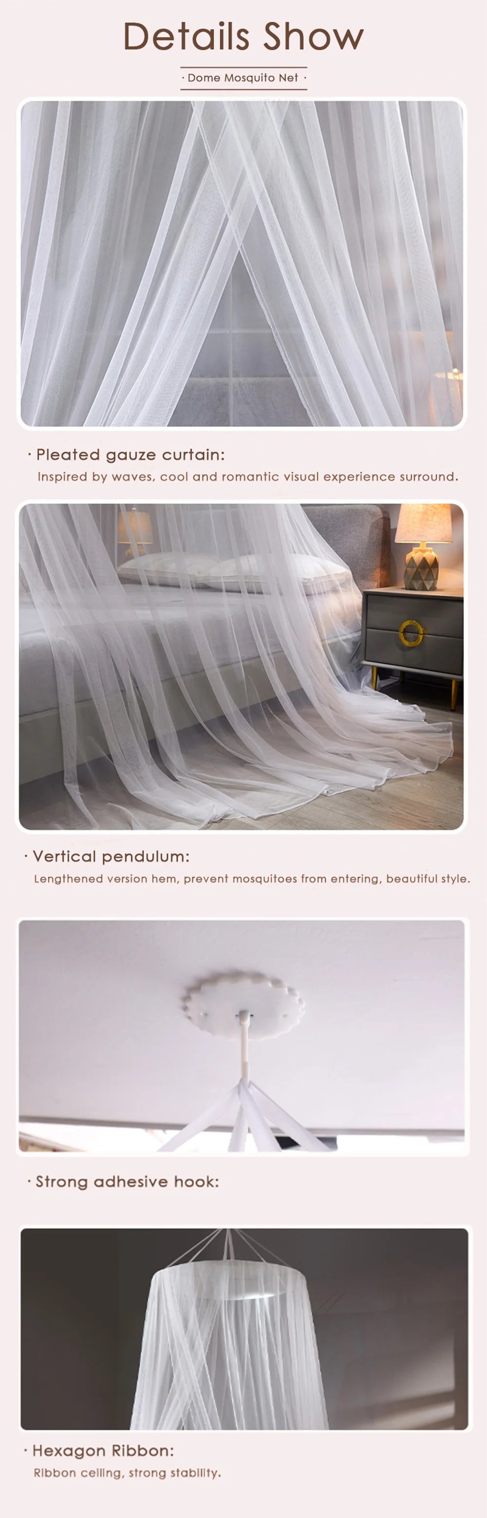 Mosquito Nets For Bed Camping Canopy Curtain Elegant Room Decor