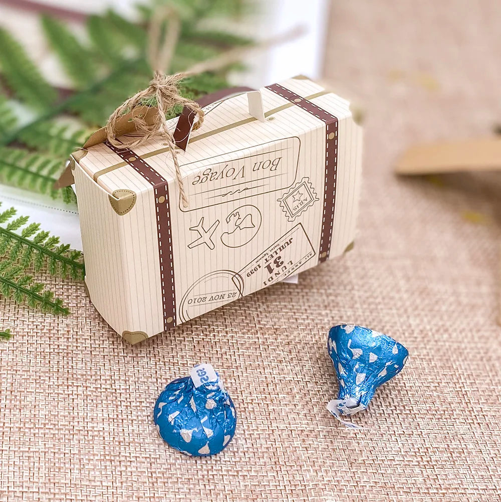 Travel Suitcase Candy Gift Boxes Classic Elegant Favor Boxes