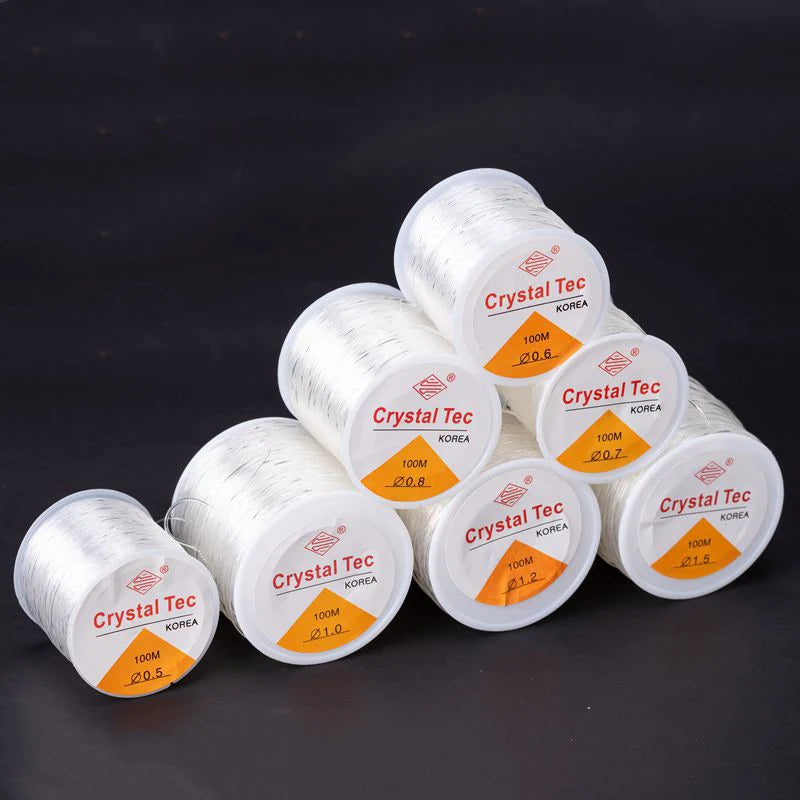 100m Strong Elastic Beading Thread Cord 0.5-1mm for Jewelry