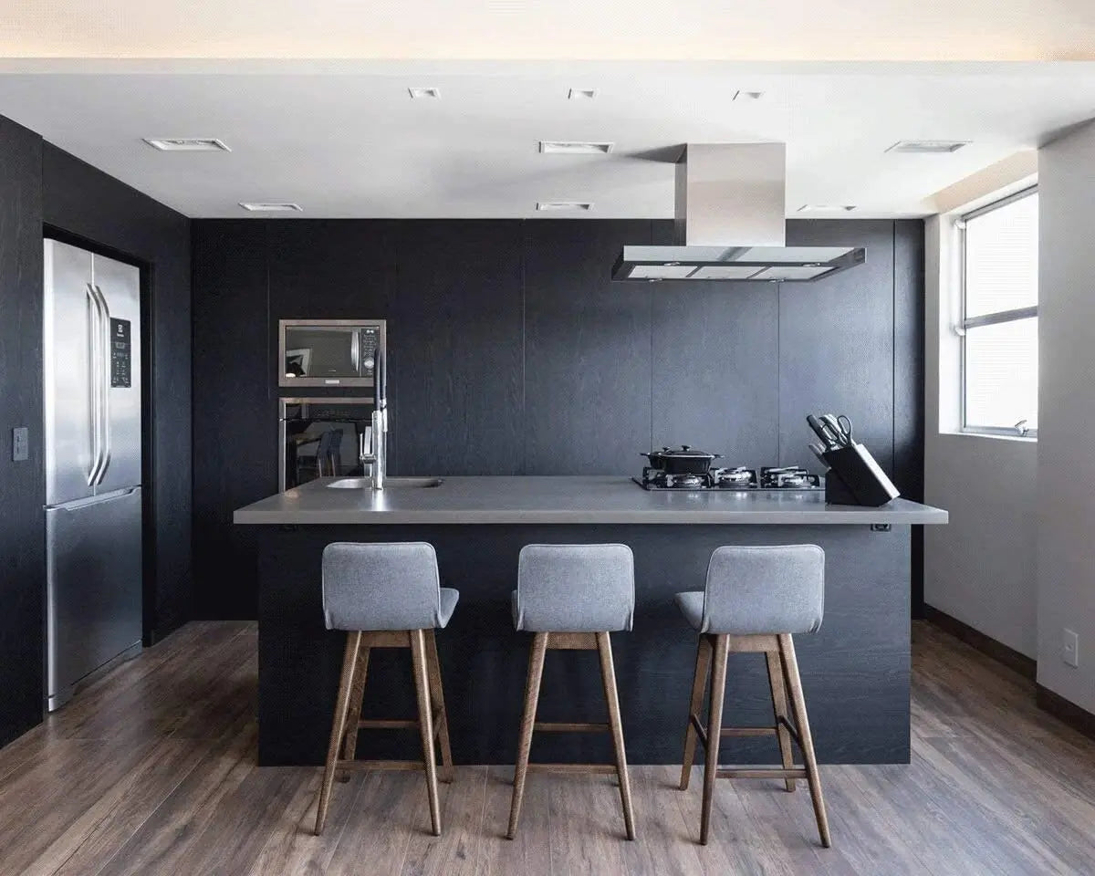 Black Wood Peel And Stick Decorative Film Easy To Clean