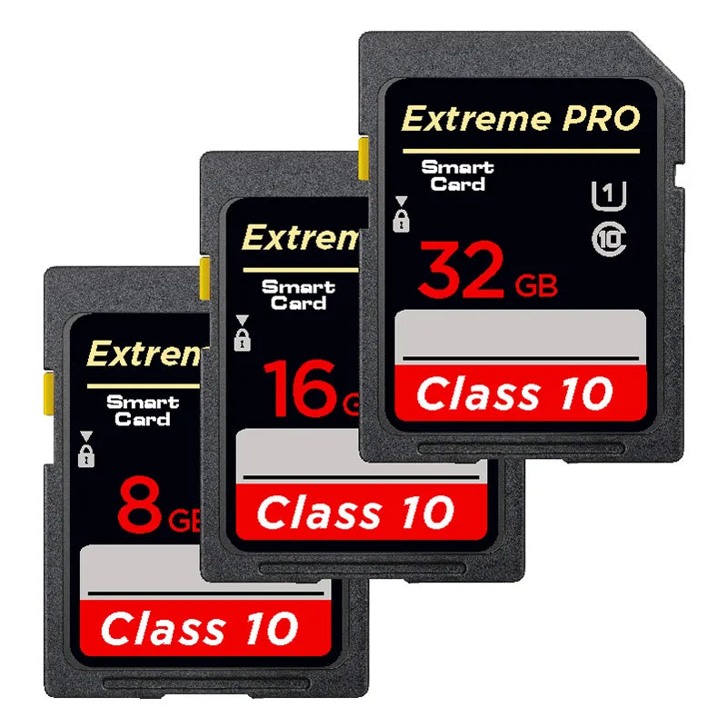High Speed Class 10 SD Card 8GB to 256GB for Camera