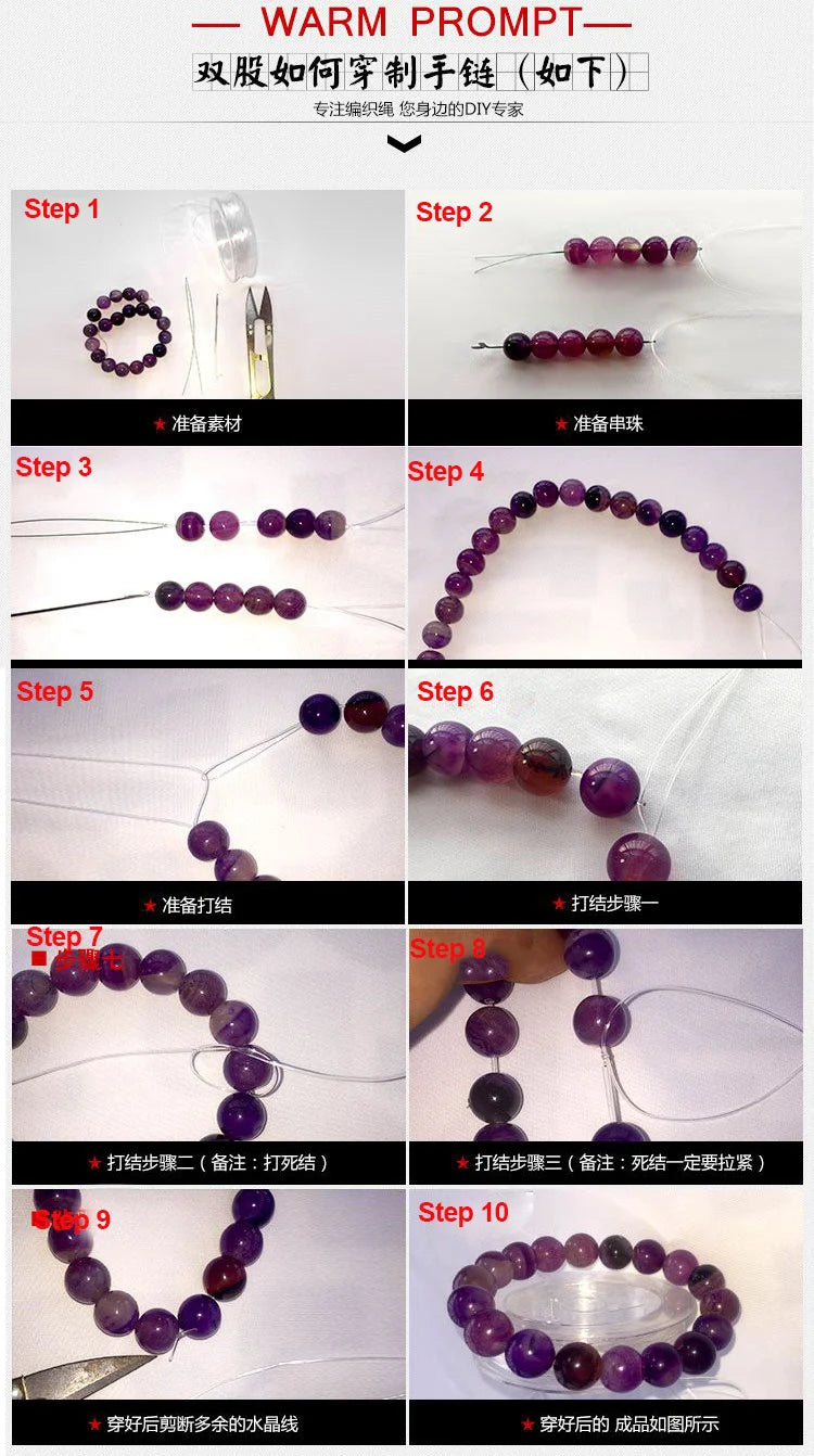 100m Strong Elastic Beading Thread Cord 0.5-1mm for Jewelry