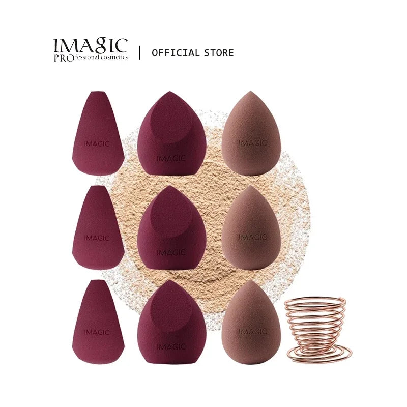 IMAGIC Professional Makeup Sponge Set 10 Pcs Ultra-Soft Wet and Dry Beauty Blender Puff for Flawless Application