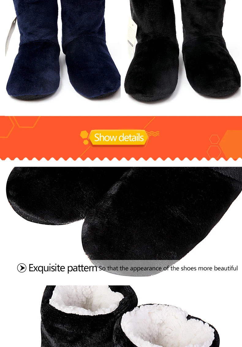Glglgege High Quality Winter Warm Plush Indoor Shoes