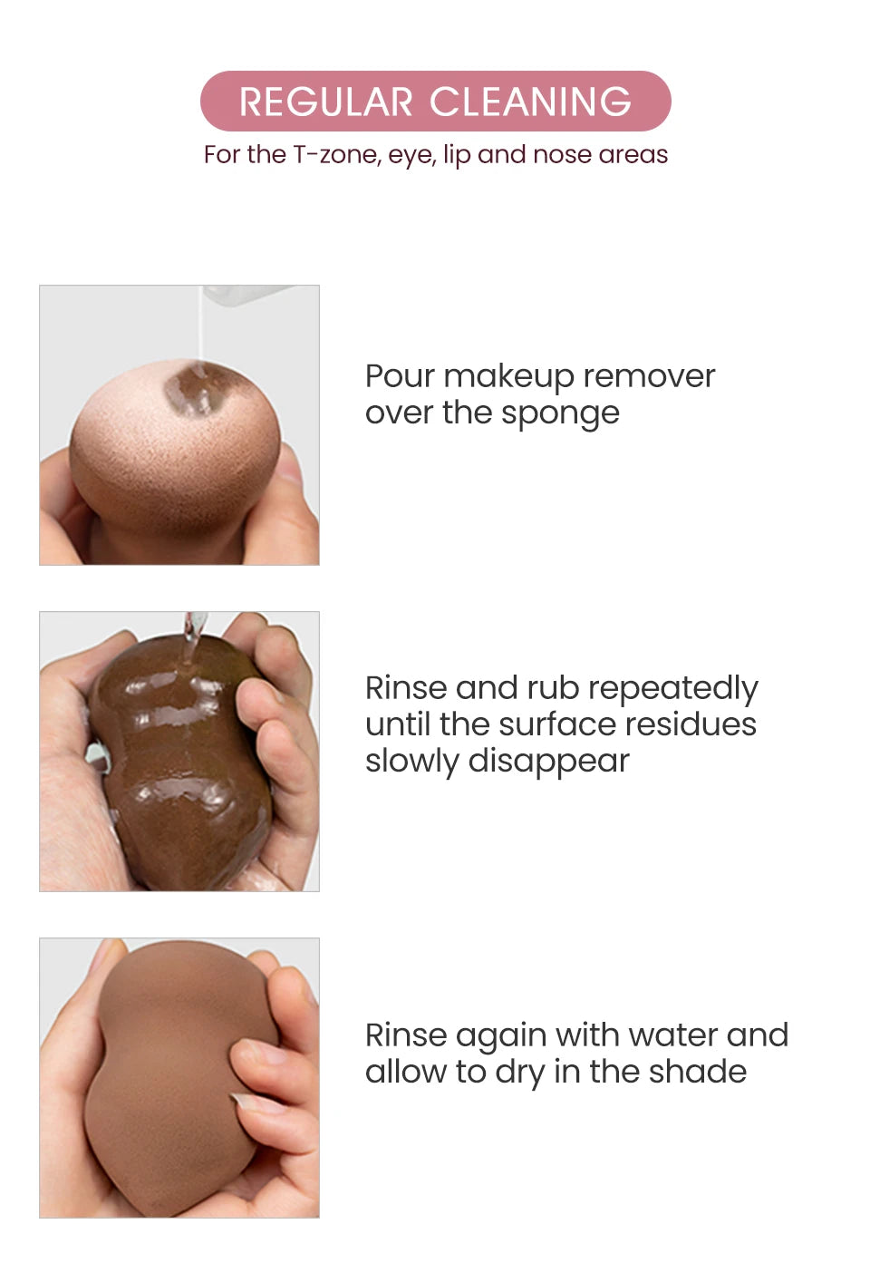 IMAGIC Professional Makeup Sponge Set 10 Pcs Ultra-Soft Wet and Dry Beauty Blender Puff for Flawless Application