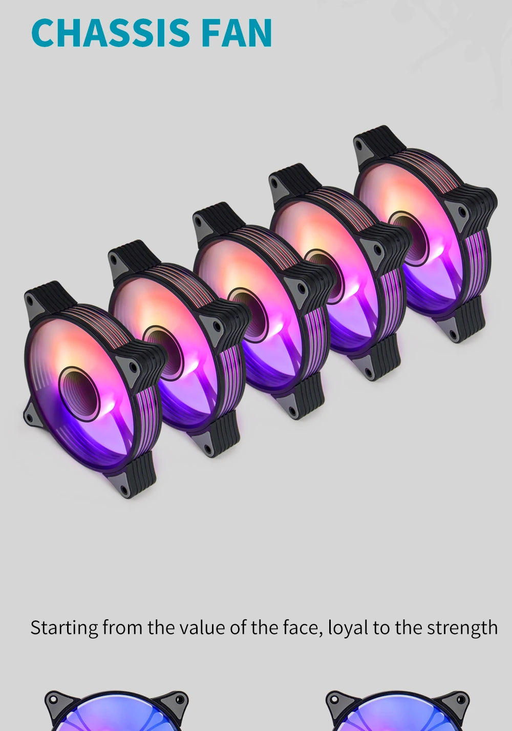 Aigo AR12PRO 120mm RGB Computer Case Fan 4pin PWM Cooling