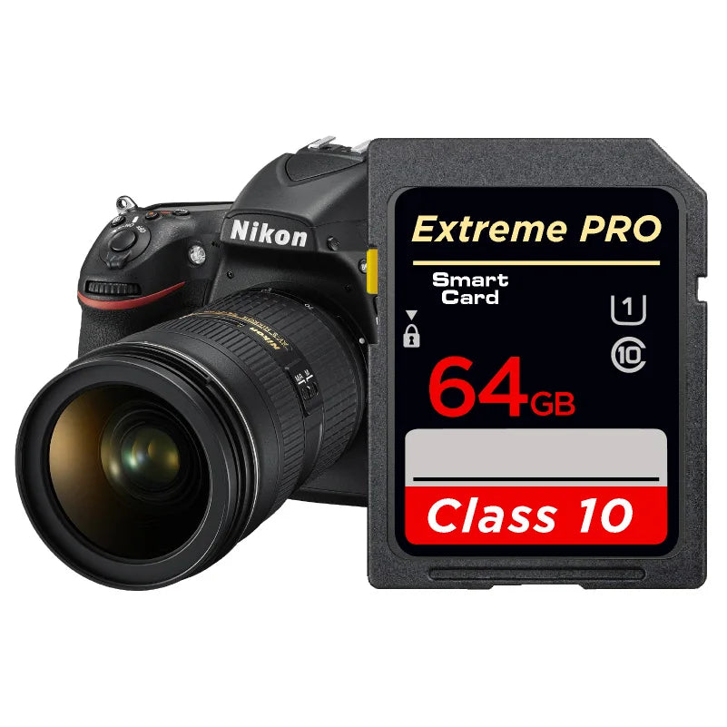 High Speed Class 10 SD Card 8GB to 256GB for Camera