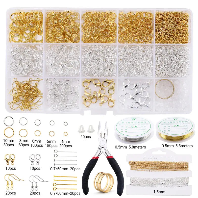 Jewelry Making Supplies Kit with Tools, Copper Wires and Findings
