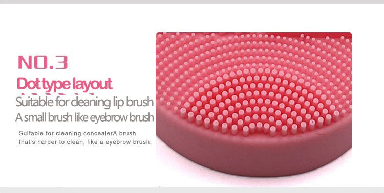 Bear Heart-Shaped Silicone Makeup Brush Cleaner Pad Tool