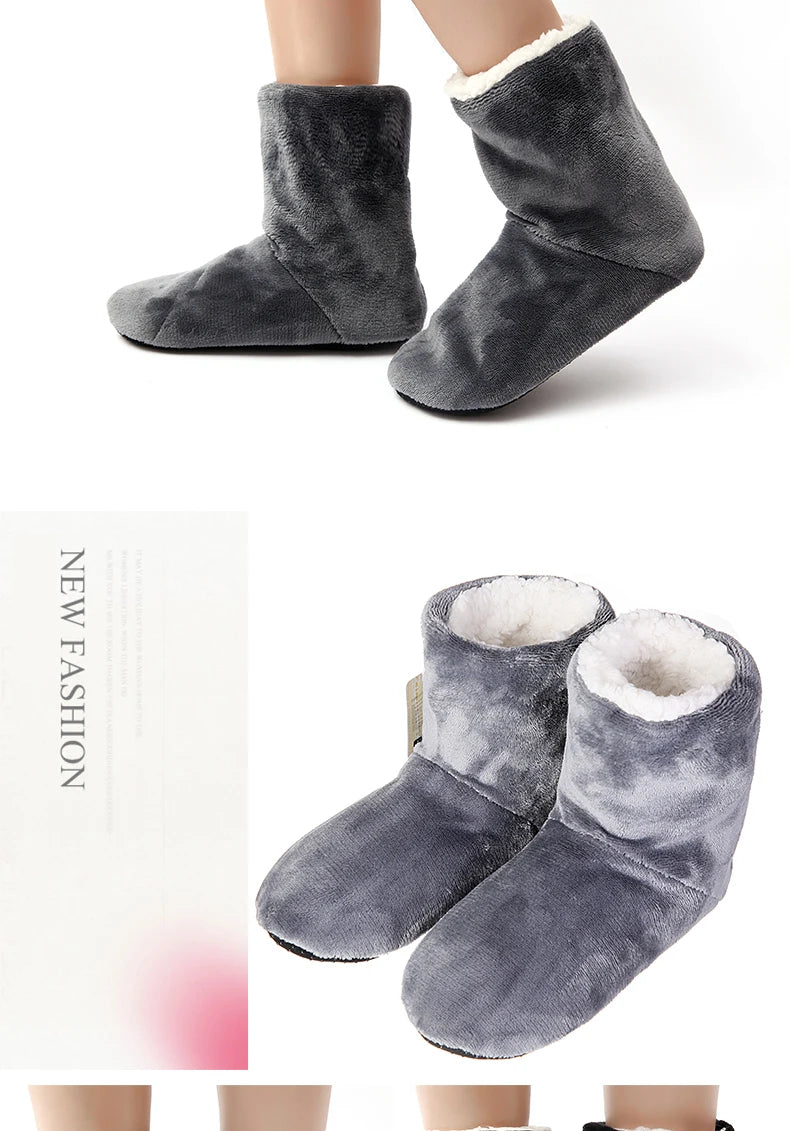 Glglgege High Quality Winter Warm Plush Indoor Shoes
