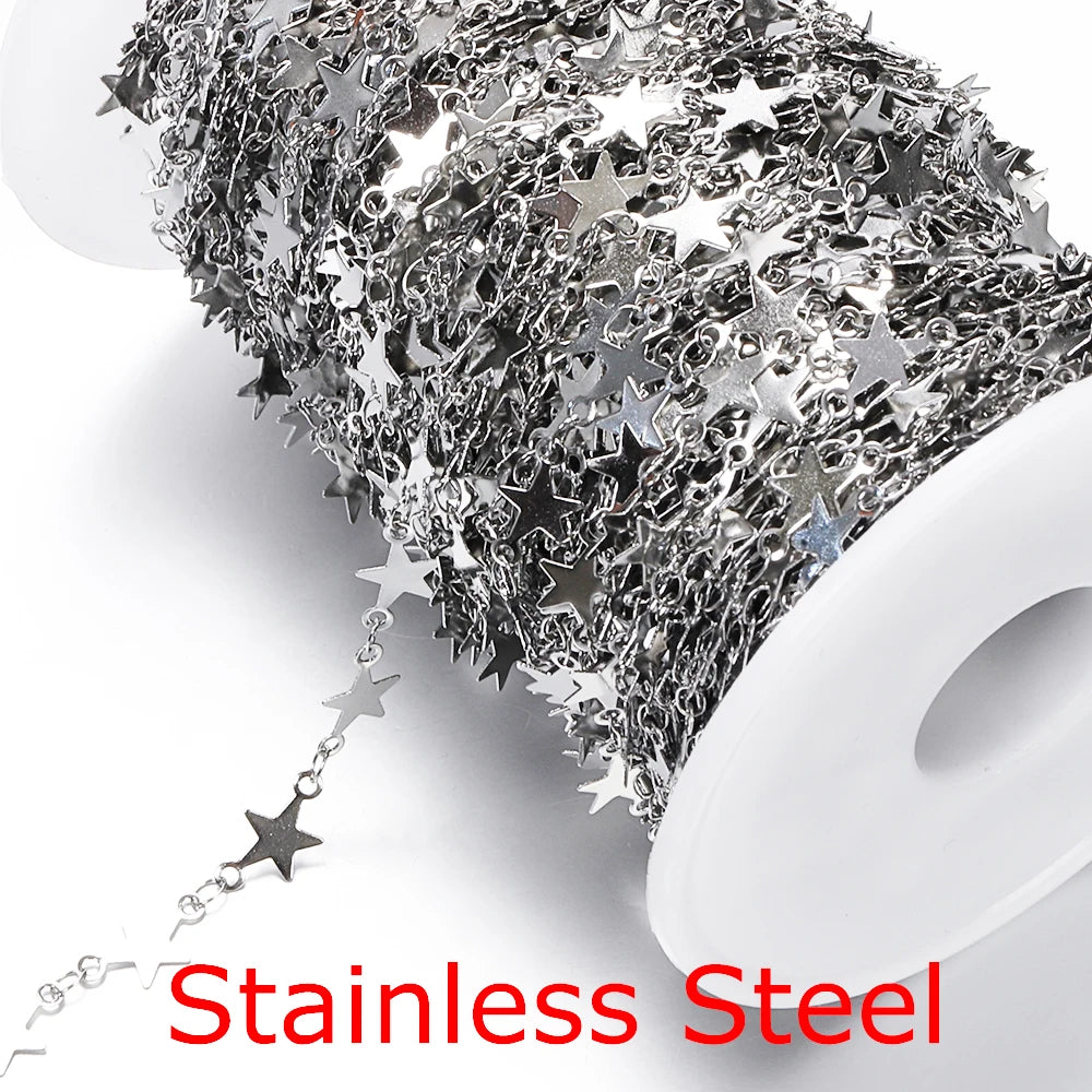 1Meter Gold Stainless Steel Chain Multi Styles for DIY Jewelry