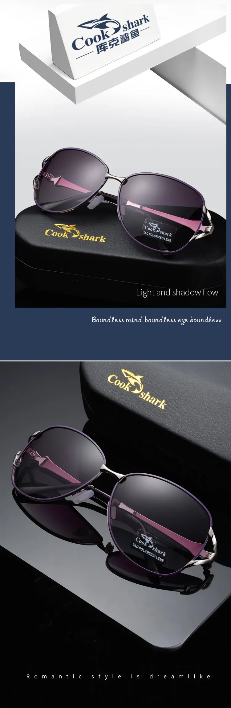 Cook Shark New 2020 Ladies Polarized Sunglasses Classic