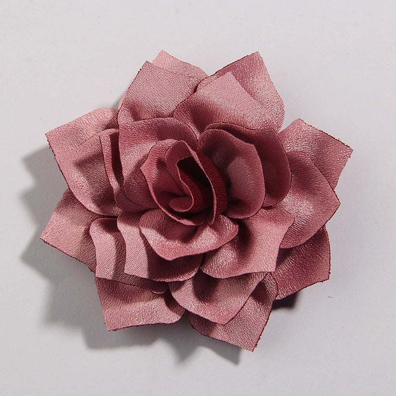 50PCS 7.5CM 2.95 Inch Fashion Lotus Satin Hair Flowers for DIY Headbands and Wedding Decor