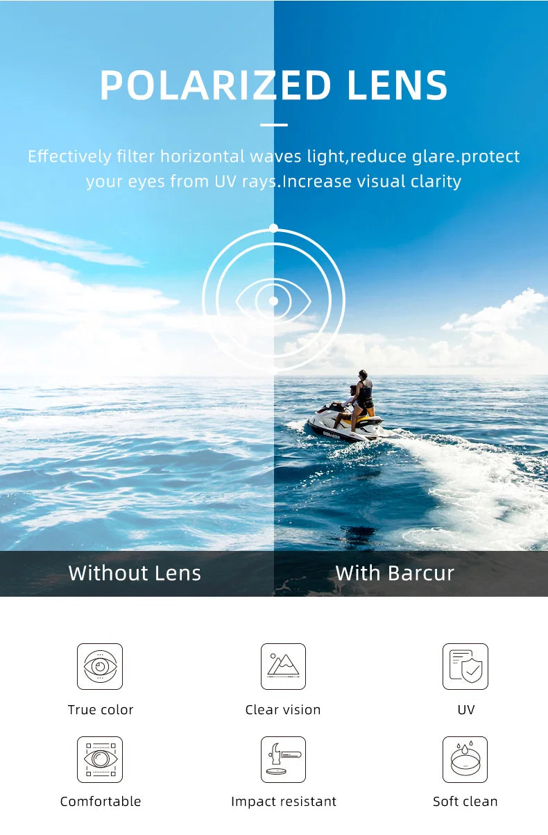 BARCUR Polarized Ladies Sunglasses Gradient Lens Round Design