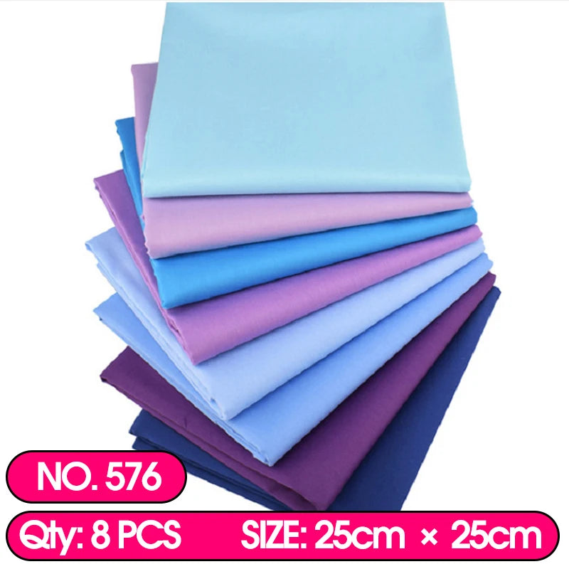 Teramila 8/32/50PCS Classic Solid Cotton Fat Quarter Fabric