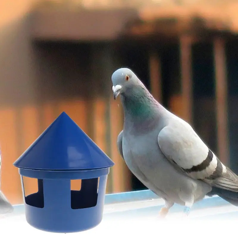 Pigeon Feeder House Design Cover Feeding Food Dispenser Sand Case Multi Functional Pet Birds Parrot Container Supplies Plastic