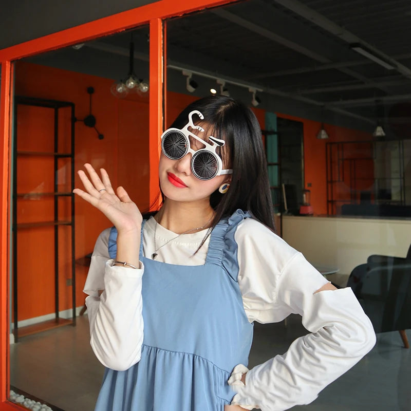 Birthday Party Sunglasses Funny Happy Birthday Heart Shaped Glasses for Tropical Fancy Dress Favors