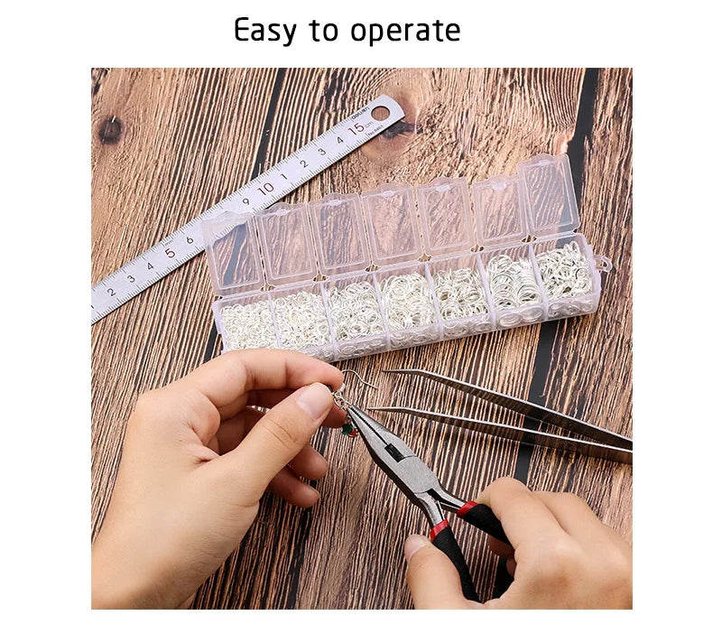 1Box Jewelry Findings Kits Zinc Alloy Open Jump Rings Lobster Clasps for DIY Jewelry Making Supplies