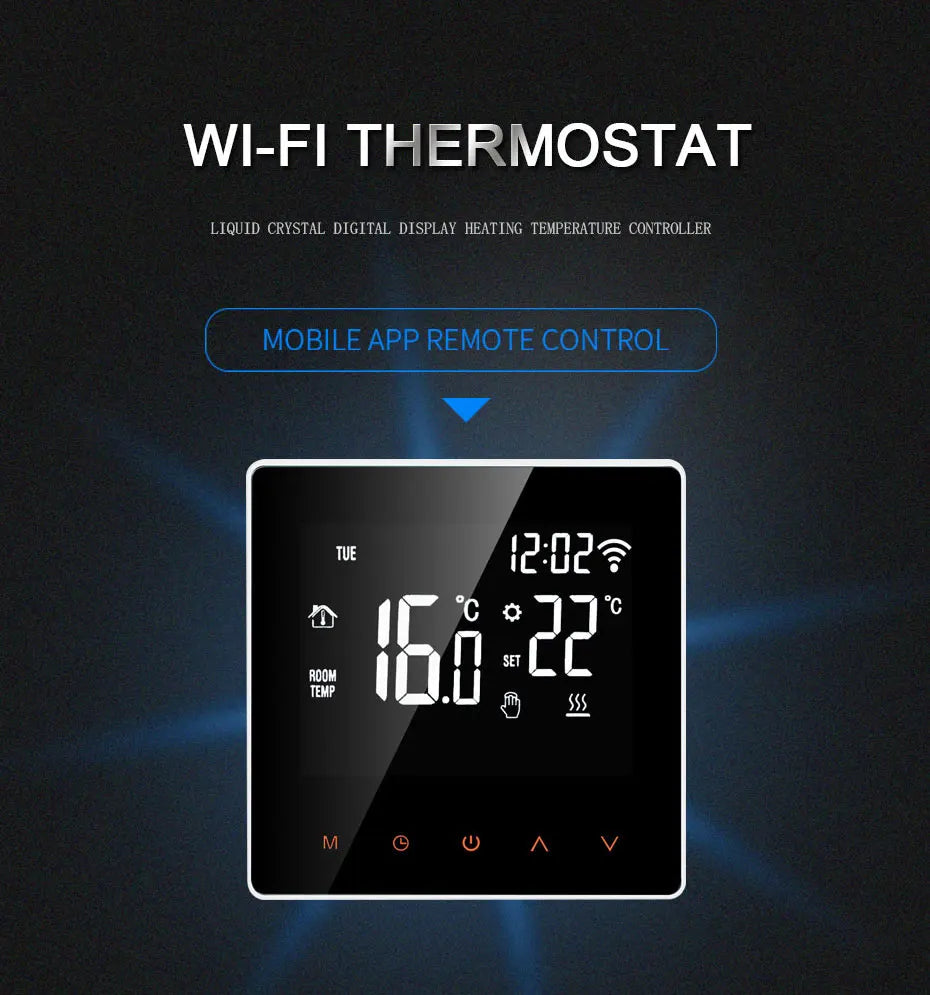 Smart WiFi Thermostat for Electric Heating and Gas Boiler with Alexa and Google Home Integration
