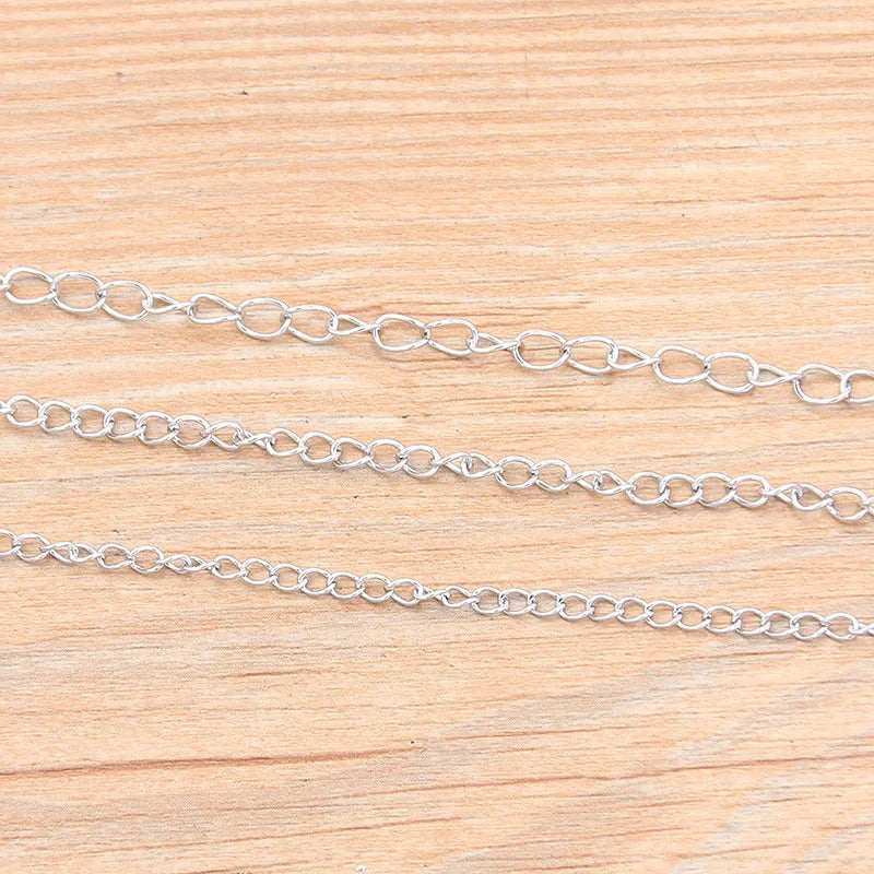 5 Meters/Lot 3 Size Stainless Steel Polishing Necklace Chains