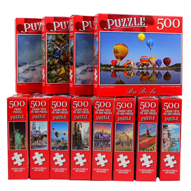 500 Pieces Jigsaw Puzzle Various Landscape Patterns Educational Toy for Kids Christmas Gift