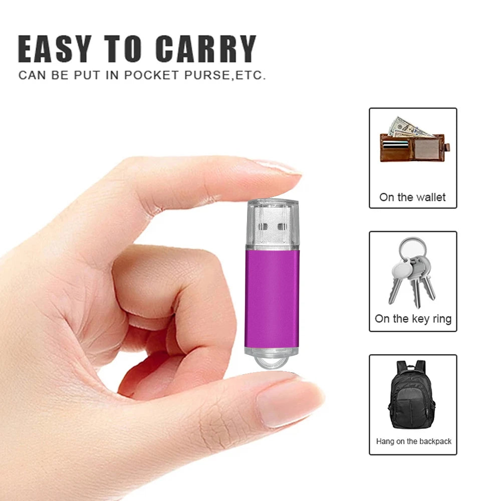 High Speed Colorful USB Flash Drive 2.0 Metal Pendrive 32GB 64GB