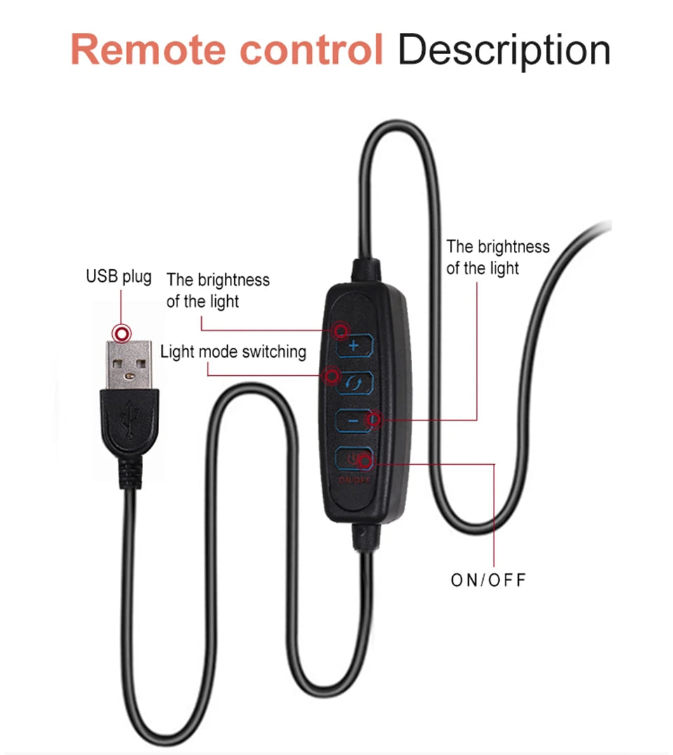 Youtube Shooting Vlog Selfie Ring Light LED Camera Lamp