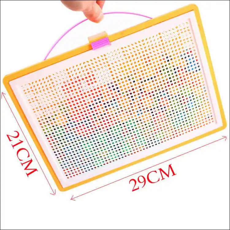 296 Pieces Set Box Packed Grain Mushroom Nail Beads 3D Puzzle Educational Toy for Kids