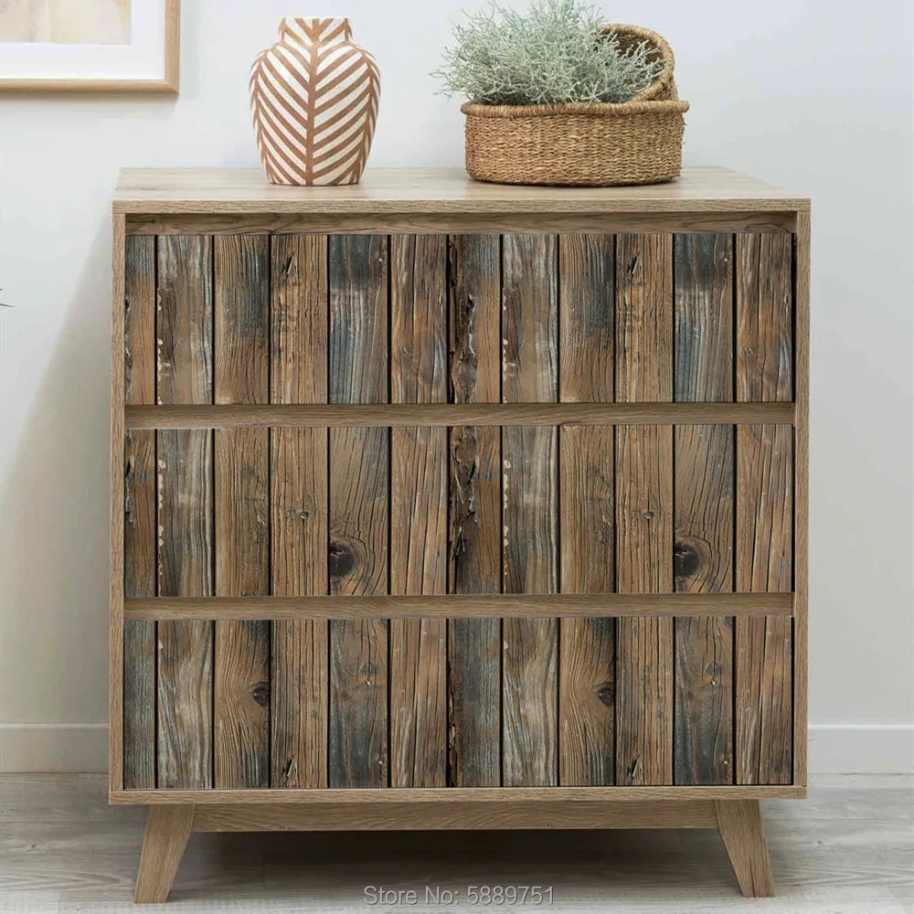 Retro Faux Wood Grain Peel And Stick Wallpaper Roll For Restaurants