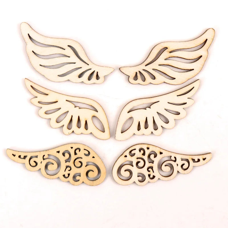 Handmade Wooden Animal Leaves Painting Scrapbooking DIY Accessories