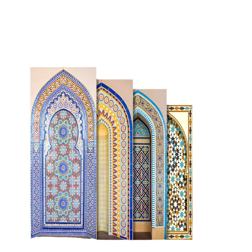 2pcs/Set Muslim Styles Door Art Mural Sticker Peel & Stick PVC Home Decor