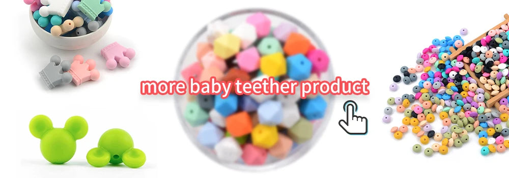 LOFCA 15mm Silicone Loose Beads 20pcs Safe Teether For Infants