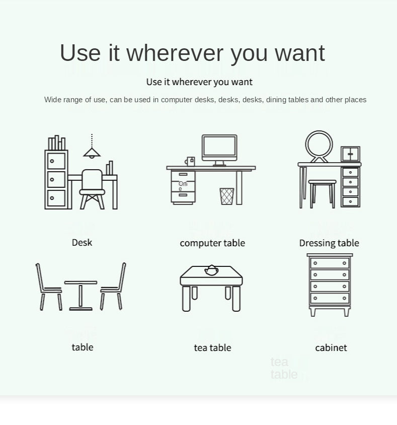 White Mousepad Large Gaming Desk Mat Waterproof Non-Slip PU Suede