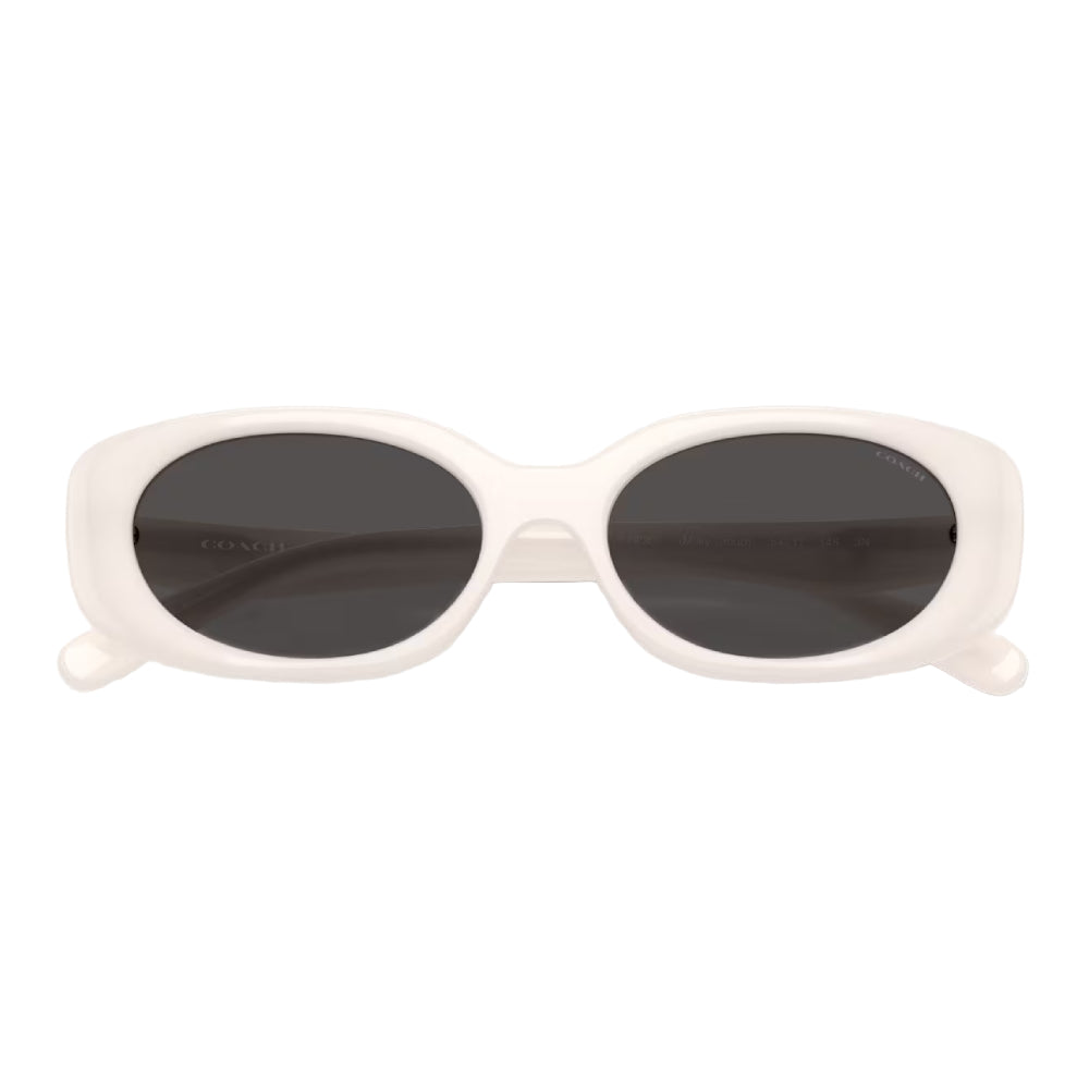 Coach HC8443D Women's Oval Solid Color Sunglasses