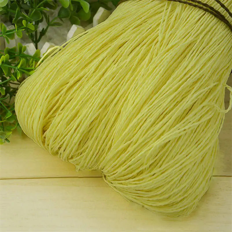 Natural Raffia Straw Yarn 600 Meter 500g for Hand Knitting Crochet Summer Hats Handbags Baskets DIY Craft