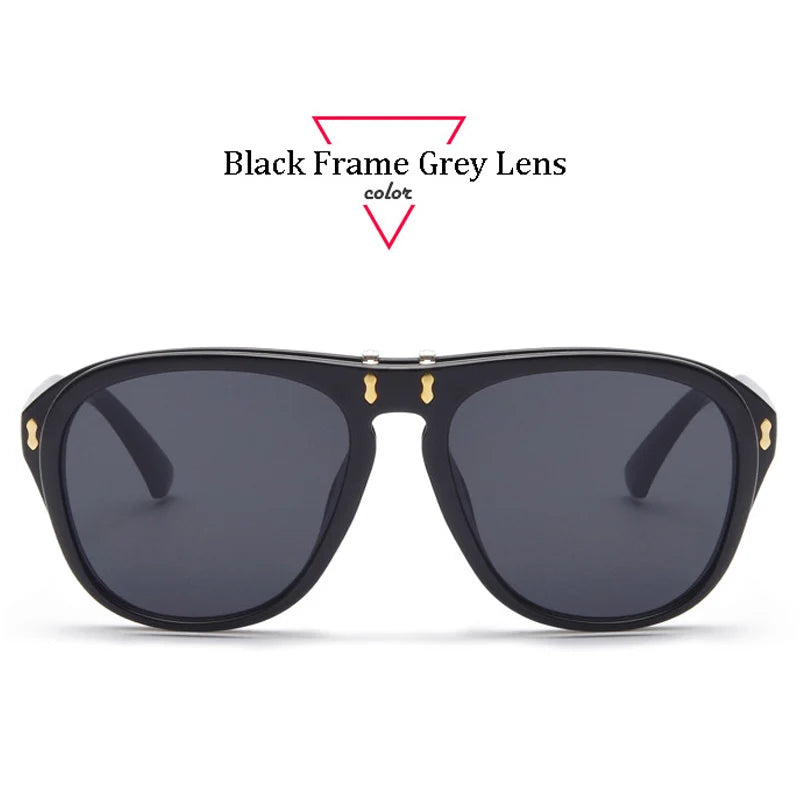 ALOZ MICC New Fashion Flip Sunglasses Unique Oversized Square Eyeglasses Q344