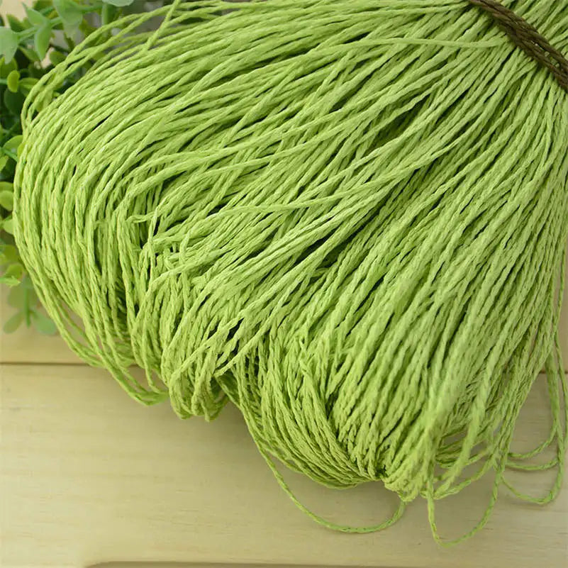 Natural Raffia Straw Yarn 600 Meter 500g for Hand Knitting Crochet Summer Hats Handbags Baskets DIY Craft