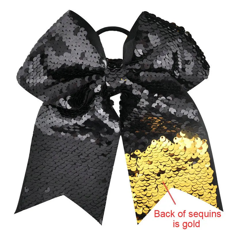 8 Inch Double-faced Mermaid Sequins Hair Bow for Girls