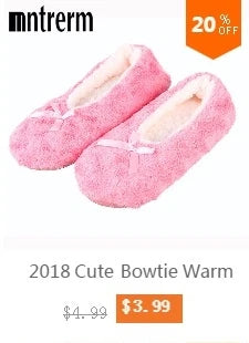 Mntrerm New Cute 2023 Indoor Home Slippers Warm Plush Non-Slip Soft Fur Women Shoes