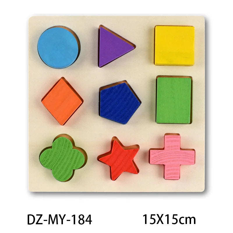 Montessori Wooden Puzzles 3D Jigsaw Educational Toys