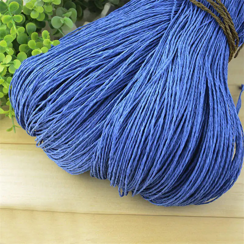 Natural Raffia Straw Yarn 600 Meter 500g for Hand Knitting Crochet Summer Hats Handbags Baskets DIY Craft