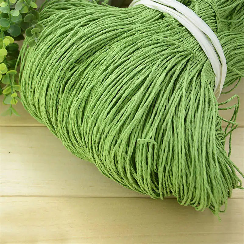 Natural Raffia Straw Yarn 600 Meter 500g for Hand Knitting Crochet Summer Hats Handbags Baskets DIY Craft