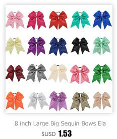 8 Inch Double-faced Mermaid Sequins Hair Bow for Girls
