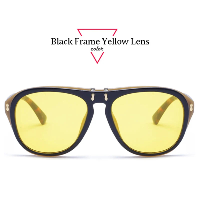 ALOZ MICC New Fashion Flip Sunglasses Unique Oversized Square Eyeglasses Q344