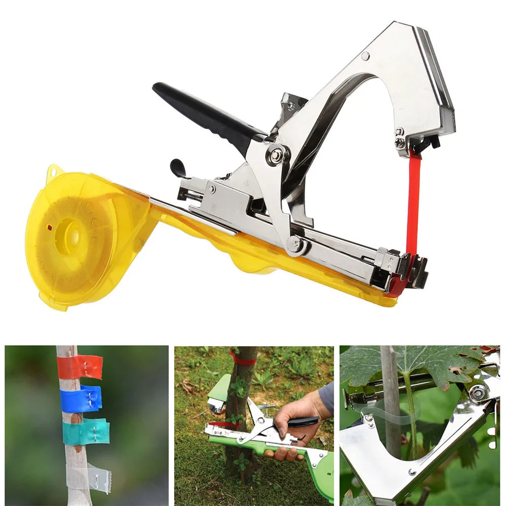Allsome Garden Tying Machine with 10 Rolls of Tape for Vegetables Grapes Tomatoes Cucumbers Peppers and Flowers