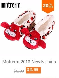 Mntrerm New Cute 2023 Indoor Home Slippers Warm Plush Non-Slip Soft Fur Women Shoes