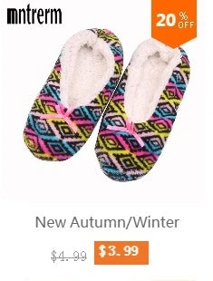 Mntrerm New Cute 2023 Indoor Home Slippers Warm Plush Non-Slip Soft Fur Women Shoes