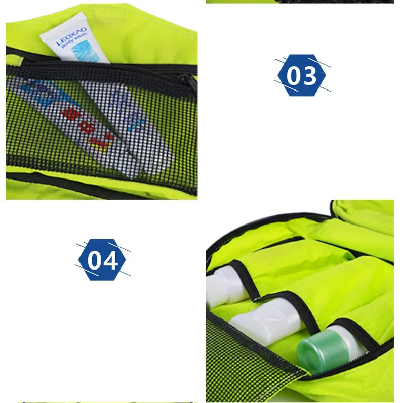 Large Waterproof Makeup Bag for Men and Women Travel Cosmetic Organizer Case Toiletry Pouch