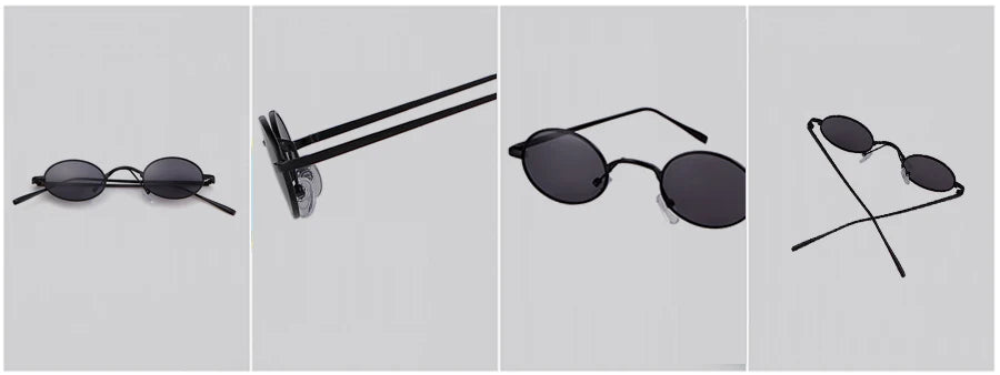 SORVINO Skinny Steampunk Oval Sunglasses 2020 Women Gold Shades