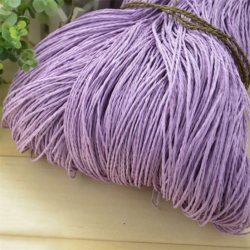 Natural Raffia Straw Yarn 600 Meter 500g for Hand Knitting Crochet Summer Hats Handbags Baskets DIY Craft